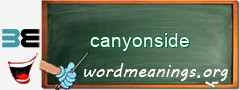 WordMeaning blackboard for canyonside